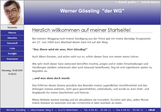 Werner Gössling der WG