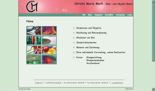 Christa Murk, Glas- und Objektkunst